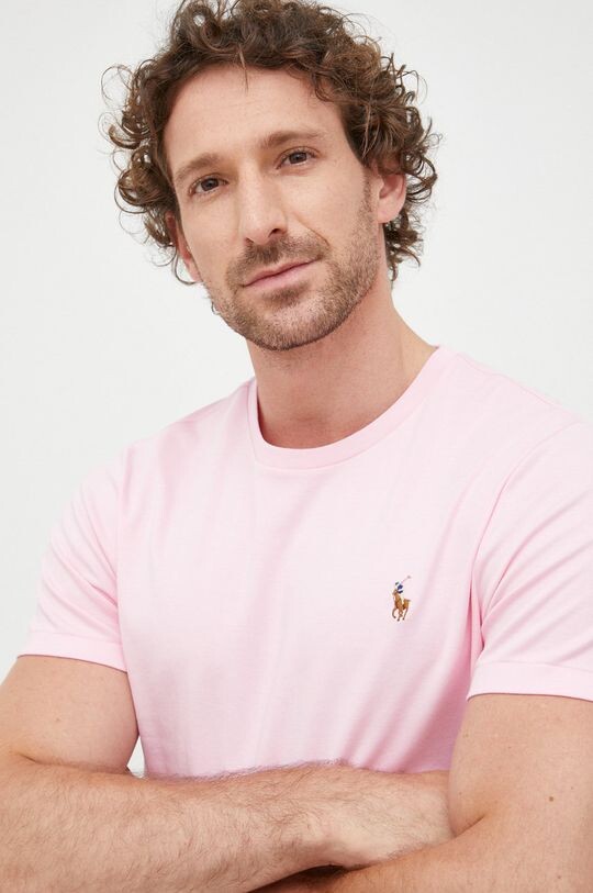 

Хлопковая футболка 710740727010 Polo Ralph Lauren, розовый