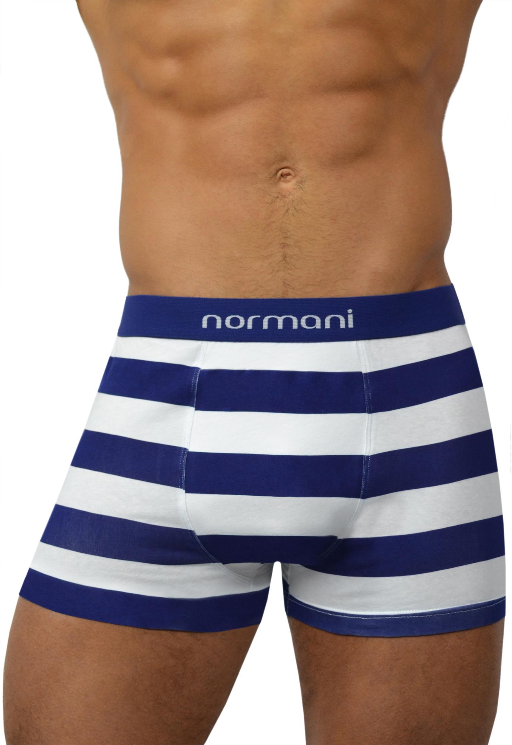 Боксеры normani 6 Stück Retro Boxershorts aus Baumwolle, цвет Navy Stripes