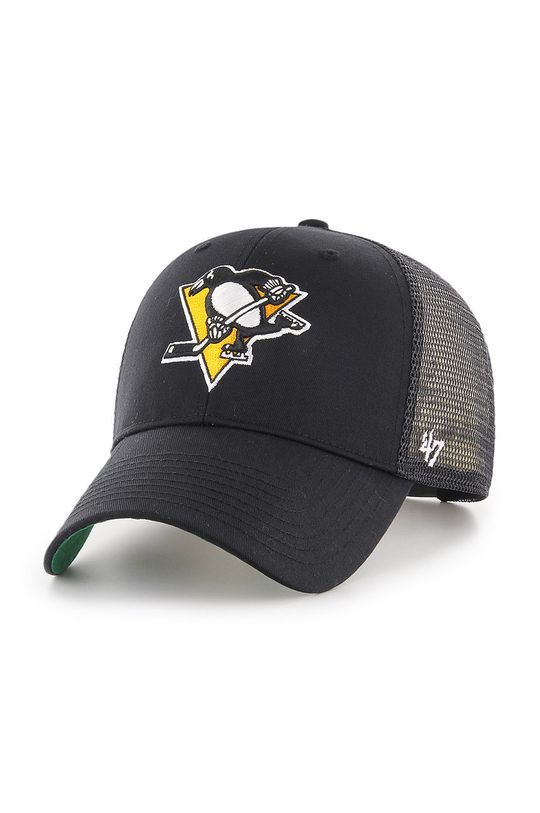Брендовая кепка Pittsburgh Penguins 47 47brand, черный бейсболка пятипанельная двухцветная акриловая