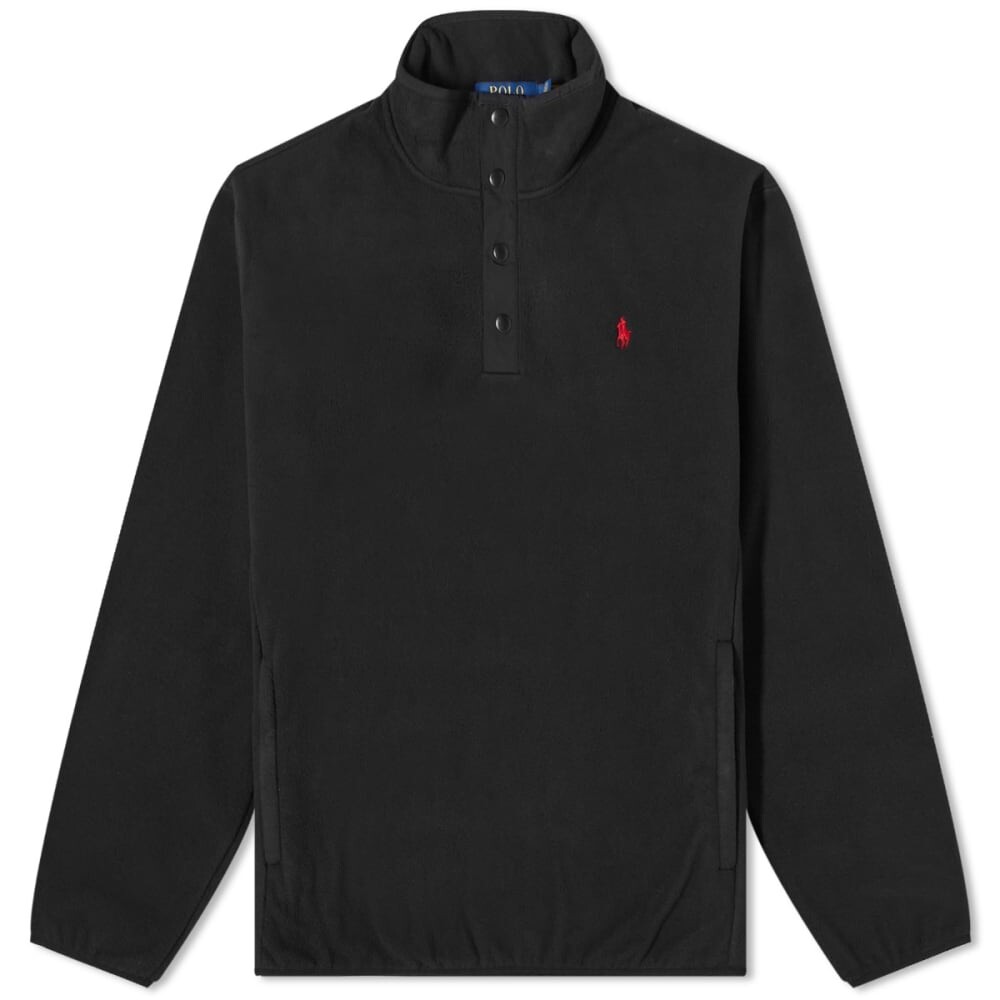 

Флисовая рубашка Polo Ralph Lauren с воротником-стойкой, черный