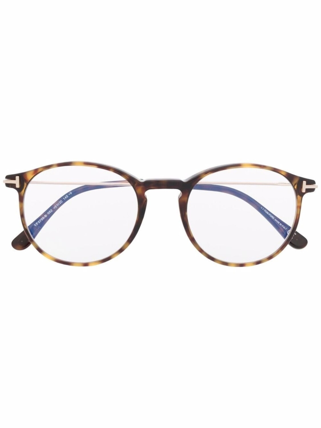 

TOM FORD Eyewear очки в круглой оправе черепаховой расцветки, коричневый