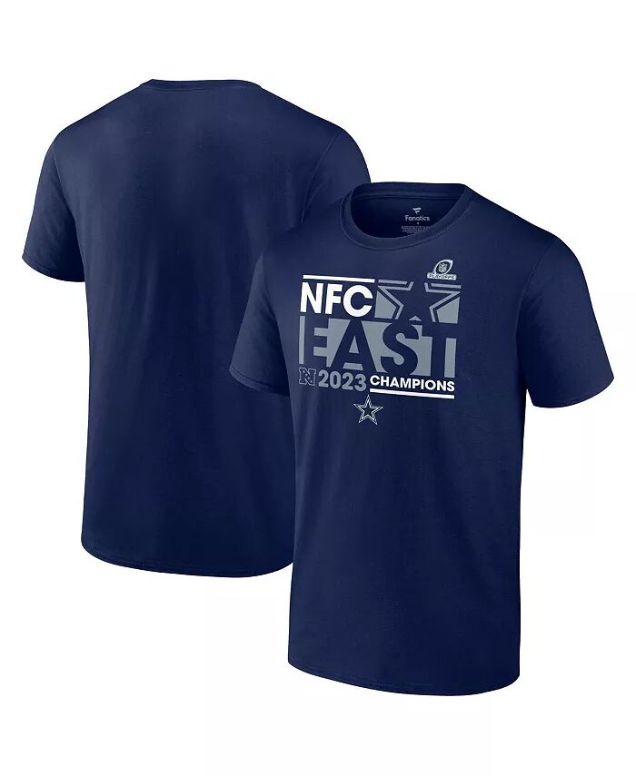 

Мужская темно-синяя футболка Dallas Cowboys 2023 NFC East Division Champions Conquer Fanatics, синий