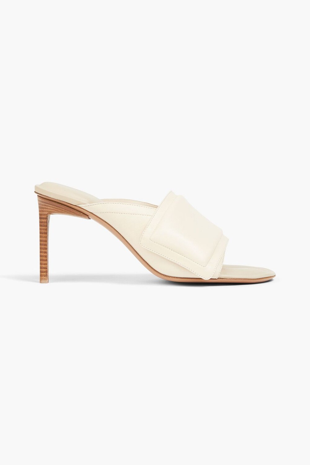 

Кожаные мюли цвета морской волны с мягкой подкладкой JACQUEMUS, экру