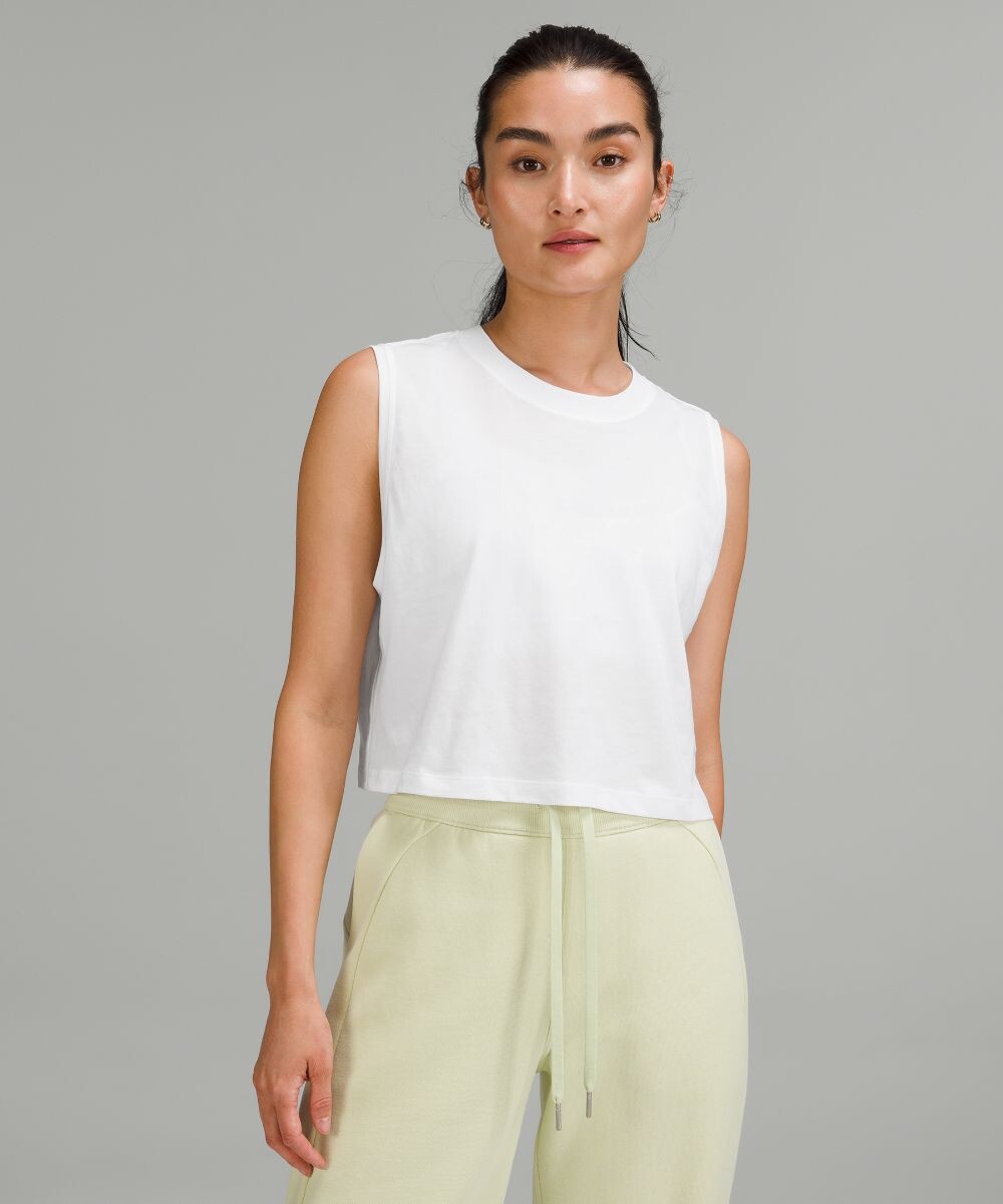 

Укороченная хлопковая майка All Yours Lululemon, белый
