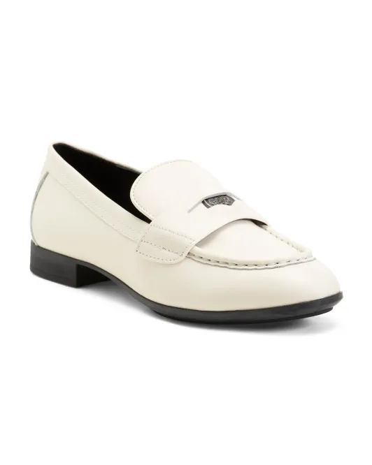 

Кожаные пенни-лоферы Parama Vince Camuto, кремово-белый