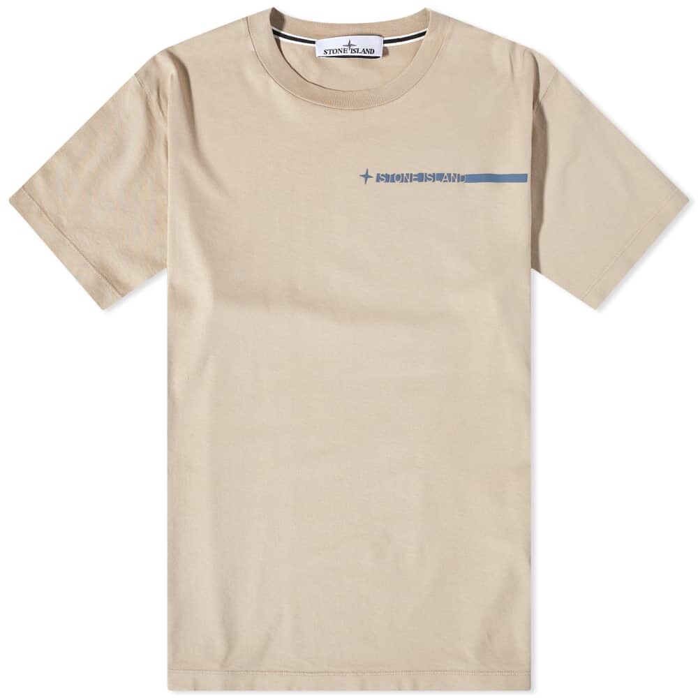 

Футболка Stone Island с микрографикой «Три»