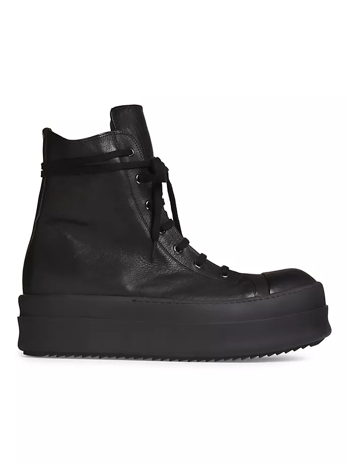

Кожаные высокие кеды Mega Bumper Rick Owens, черный