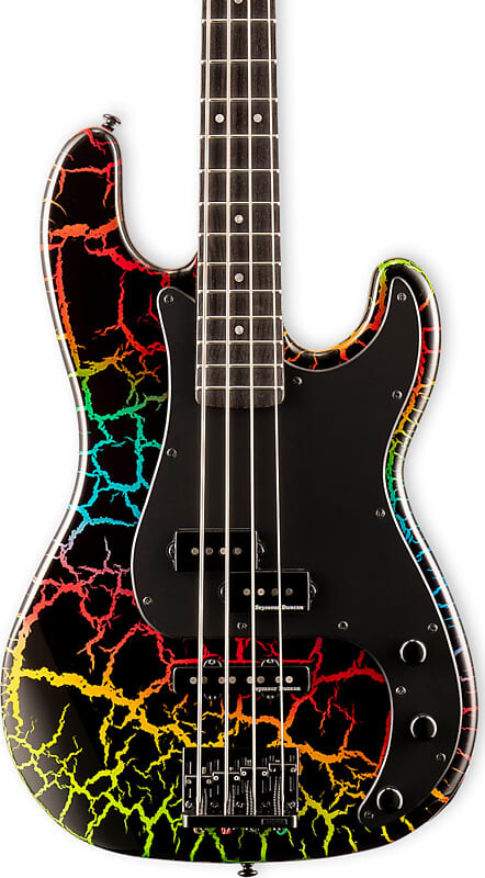 

Басс гитара ESP LTD Surveyor '87 4-String Bass Guitar, Rainbow Crackle