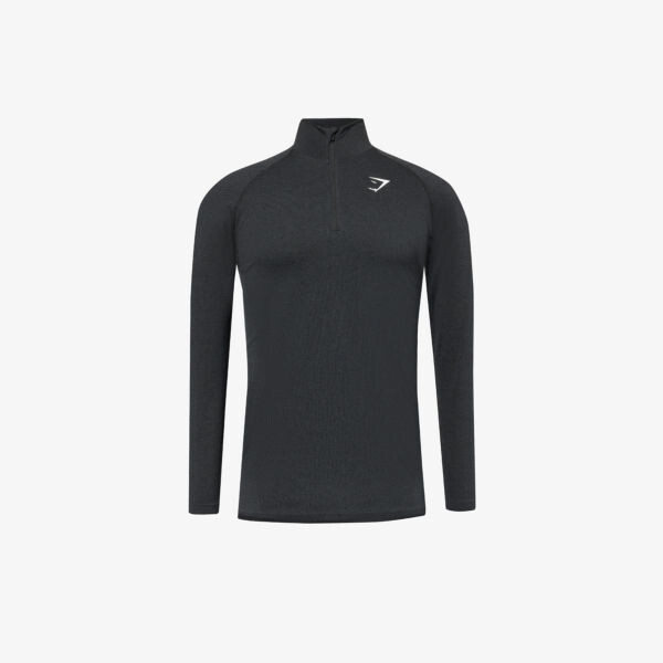 

Тканый топ vital seamless с полумолнией и логотипом Gymshark, черный