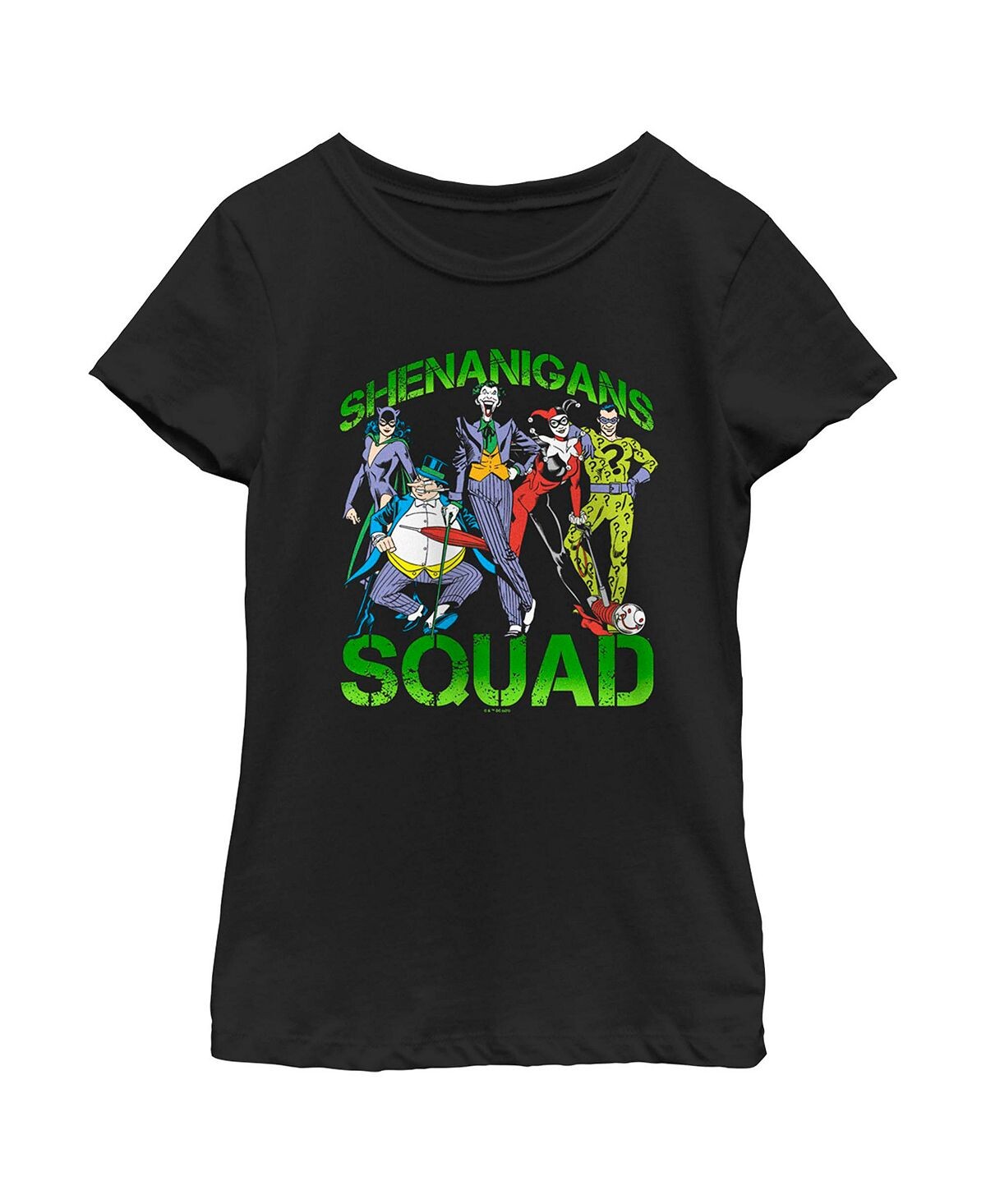 

Детская футболка с изображением Бэтмена и Дня святого Патрика Shenanigans Squad для девочек DC Comics