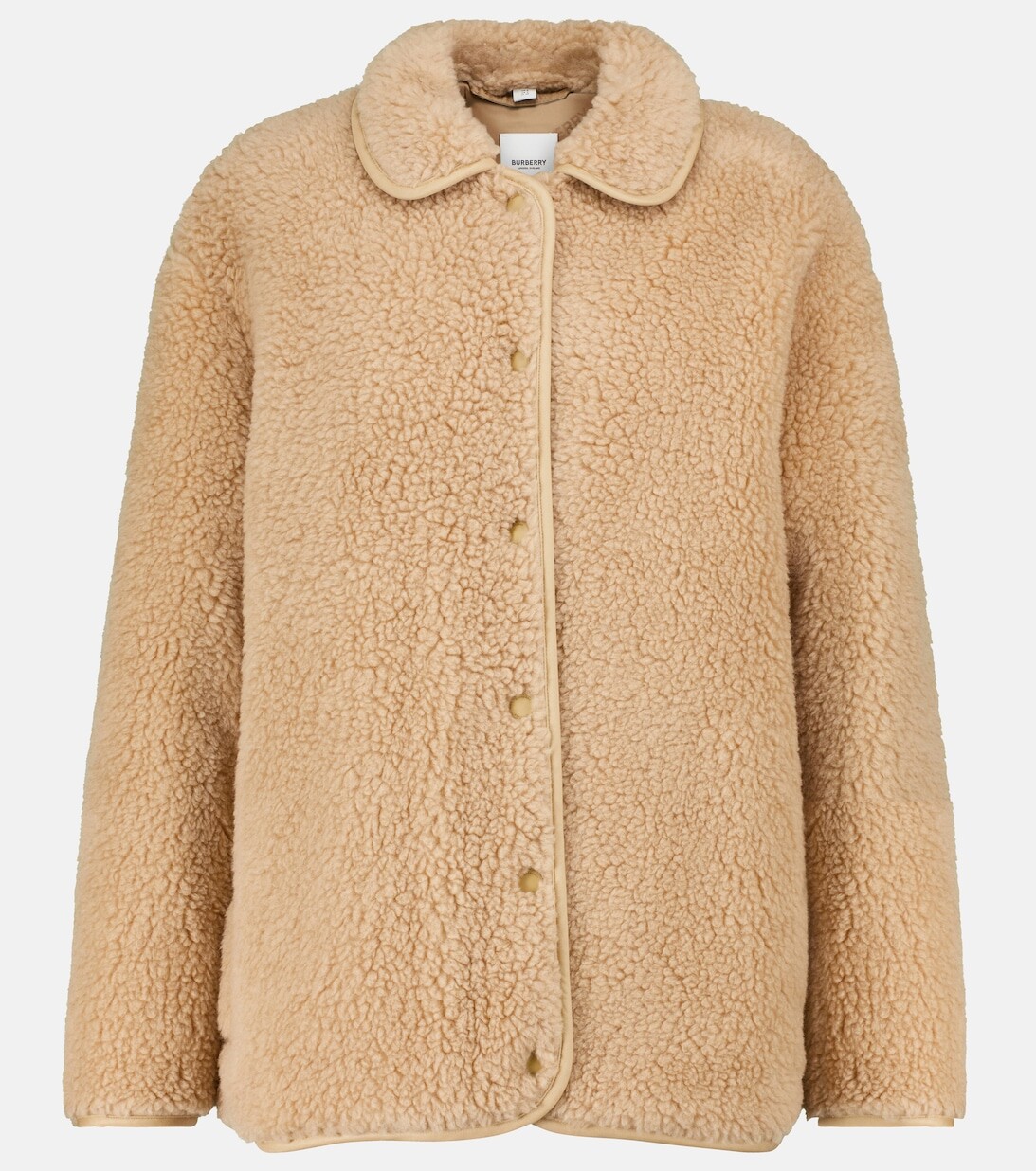 

Куртка из смесового шерстяного флиса BURBERRY, бежевый