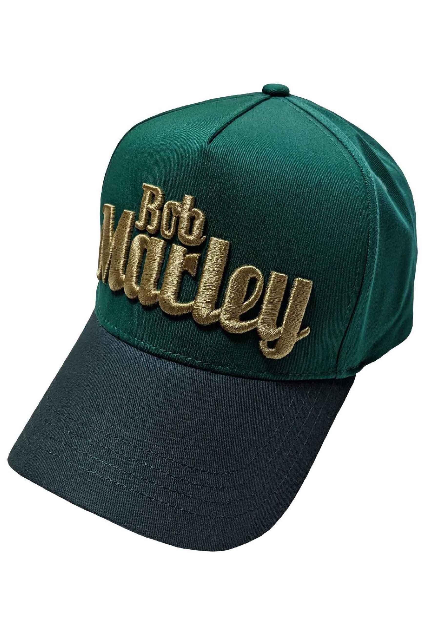 Бейсбольная кепка Trucker с текстовым логотипом Bob Marley, зеленый
