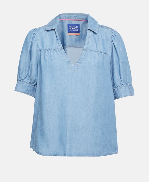 

Рубашка блузка Scotch & Soda, индиго