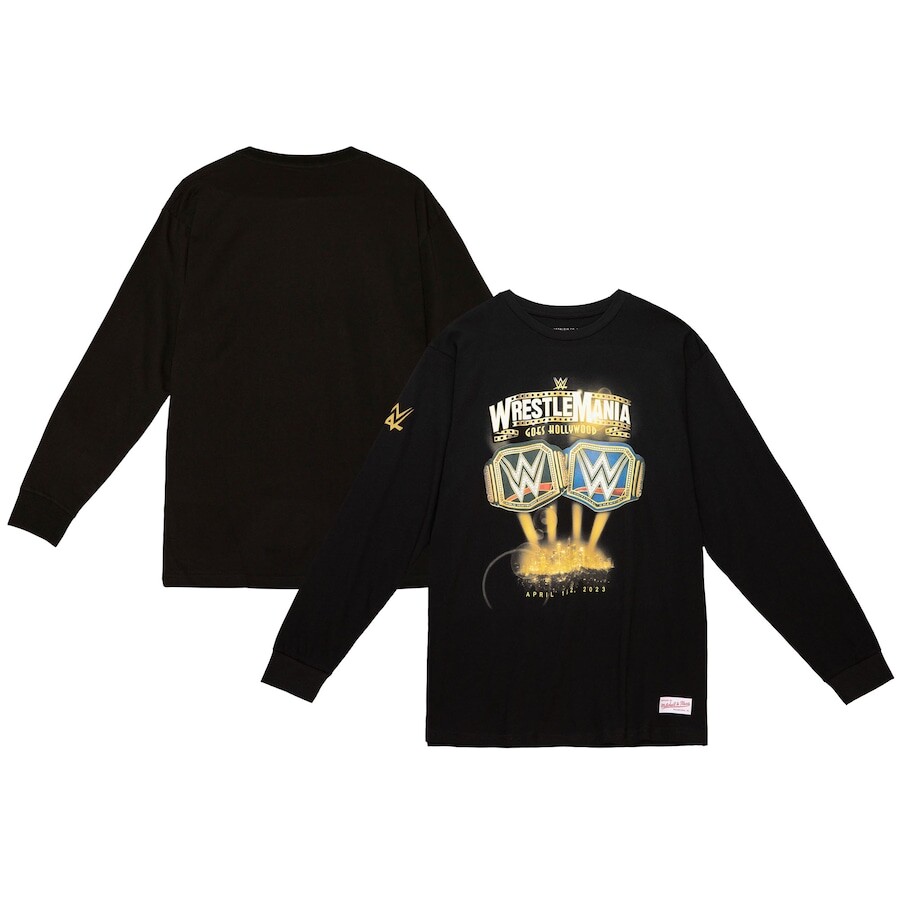 

Футболка с длинным рукавом Mitchell & Ness Wrestlemania, черный