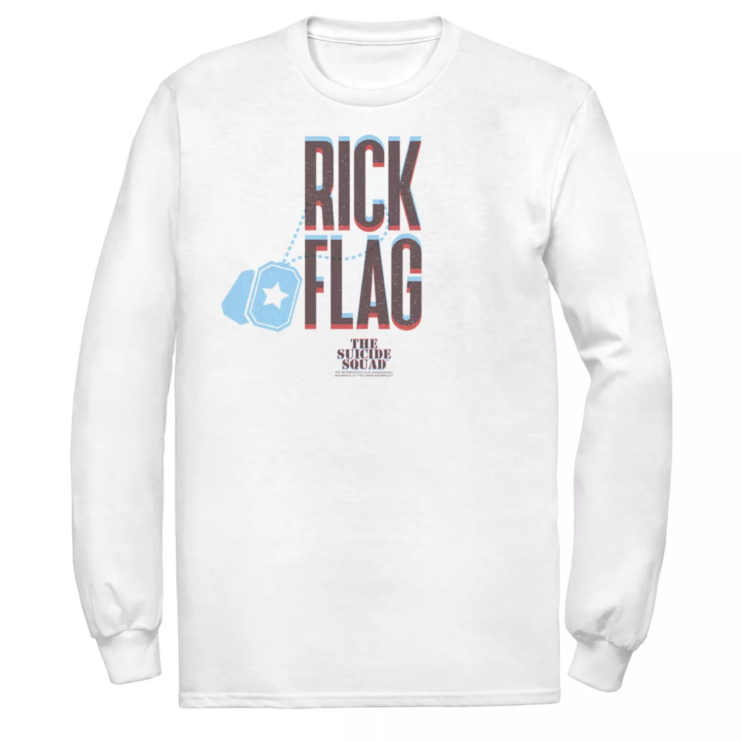 Мужская красно-синяя футболка The Suicide Squad Rick Flag Licensed Character фигурка pop suicide squad rick flag
