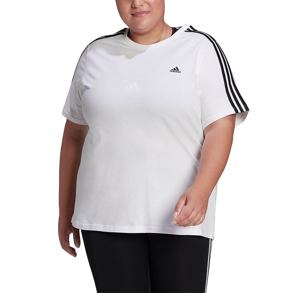 

Футболка adidas Essentials Slim 3 Stripes Big, белый