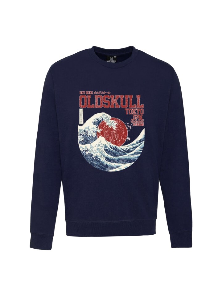 

Толстовка OLDSKULL Asian Big W Vintage Logo Graphic, цвет blau-schwarz