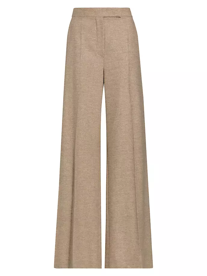 

Шерстяные широкие брюки Pontiac Max Mara, цвет sand