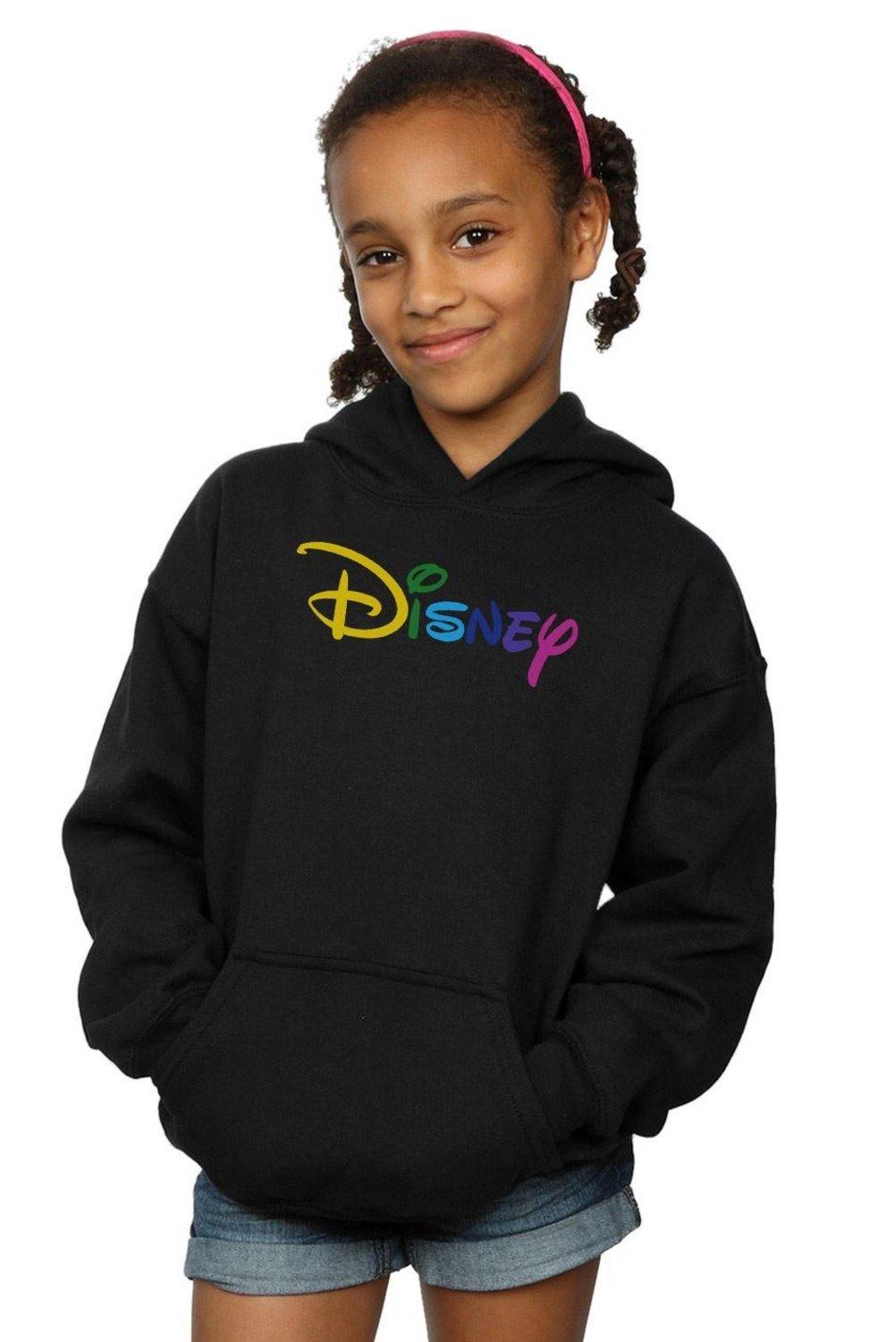 Толстовка с цветным логотипом Disney, черный