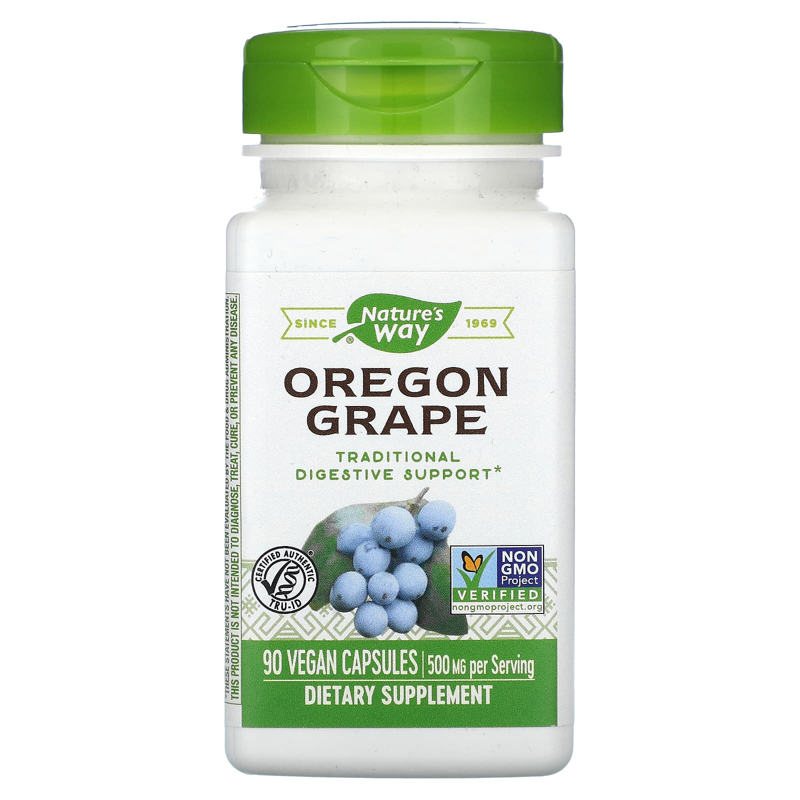Nature's Way Oregon Grape 500 mg 90 Vegetarian Capsules nature s way olive leaf 500 mg 100 vegetarian capsules