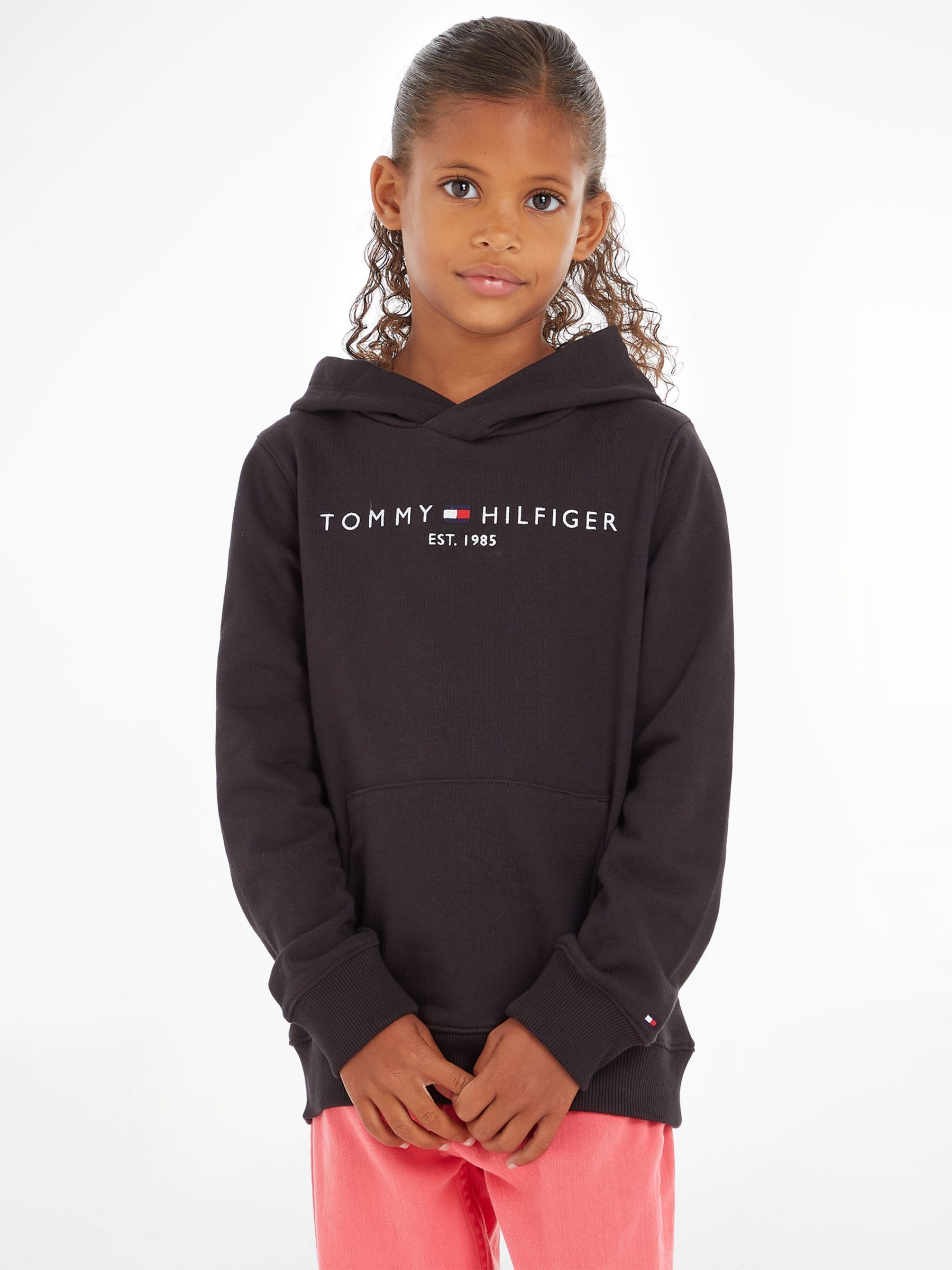 Детский пуловер с капюшоном Essential Tommy Hilfiger, черный