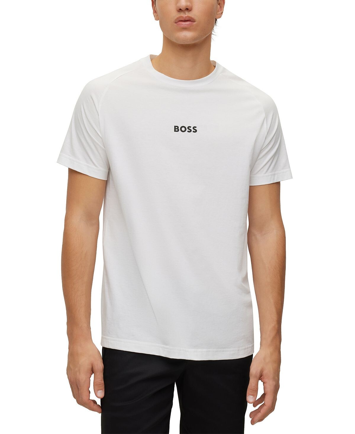 

Мужская футболка из хлопкового джерси с рисунками и логотипами Hugo Boss
