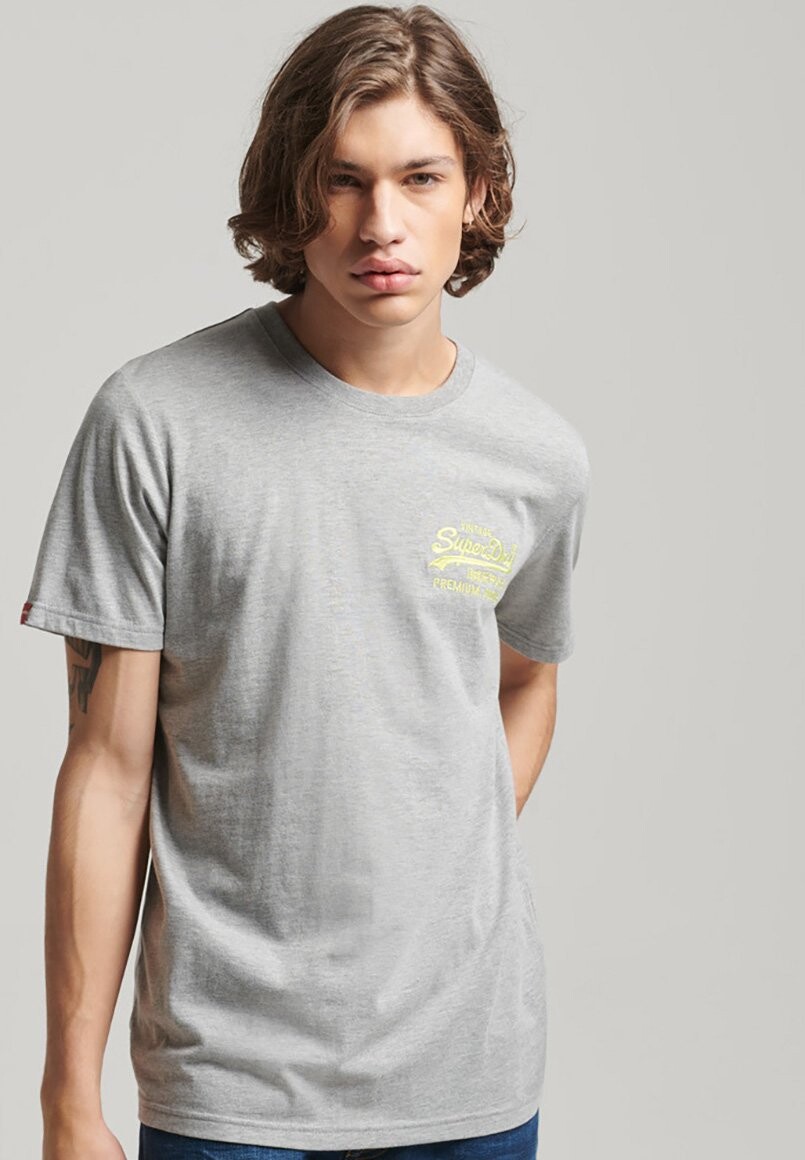 

Футболка с принтом Superdry, темно-серый