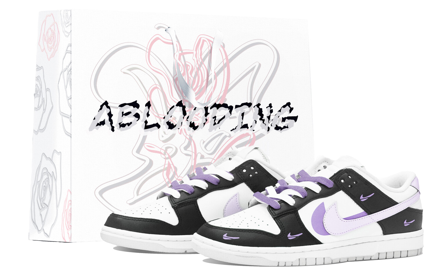 

Кроссовки для скейтбординга Dunk женские, низкие, белый Nike