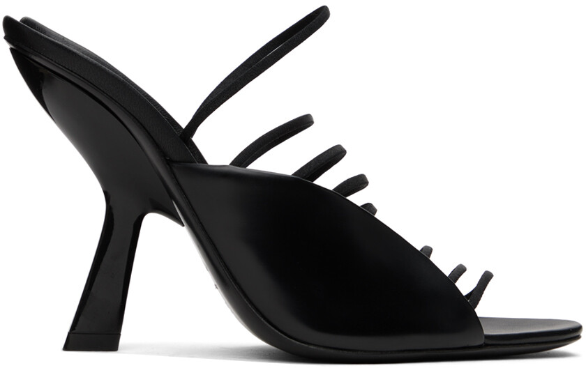 

Черные ультратонкие сандалии с мини-ремешками Ferragamo