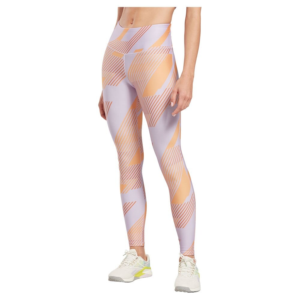 Леггинсы Reebok Workout Ready Printed, фиолетовый