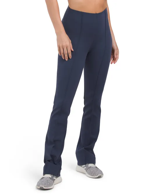 

Брюки-клеш Formatic Upper West Side с защипами Yogalicious, цвет Peacoat