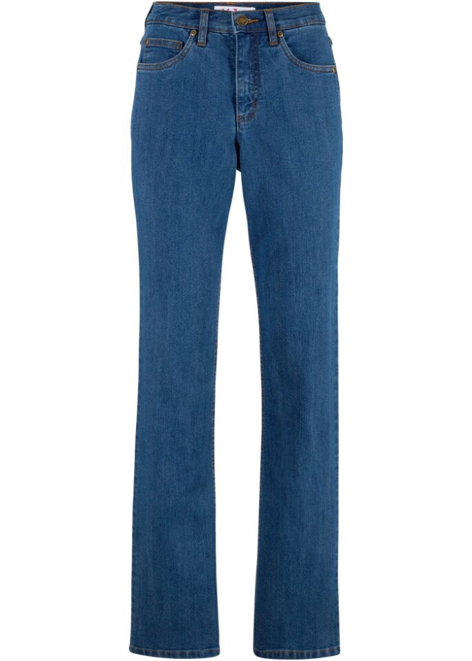 

Комфортные джинсы стрейч с широкой завышенной талией John Baner Jeanswear, синий