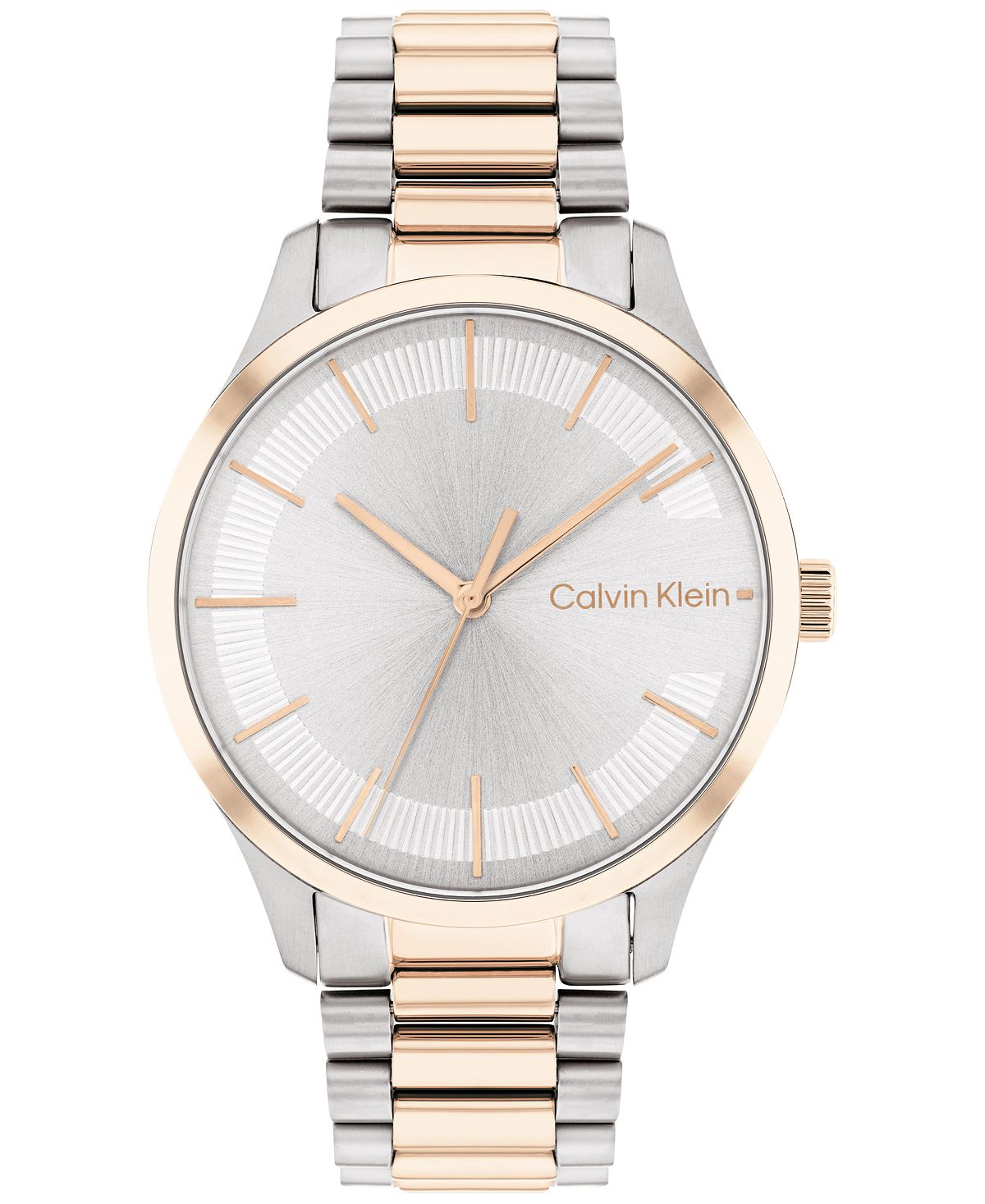 Двухцветные часы-браслет из нержавеющей стали, 35 мм Calvin Klein футболка calvin klein jeans two tone monogram regular бежевый
