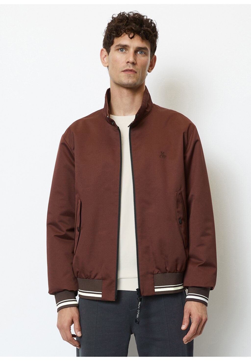 

Куртка Marc O'Polo КАРМАНЫ С БАЙКЕРСКИМ ВОРОТНИКОМ HARRINGTON, цвет twilight
