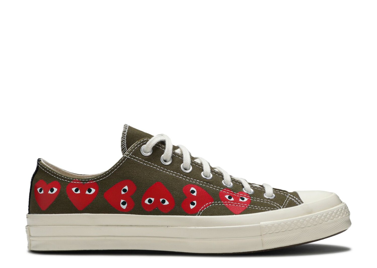 Кроссовки Converse Comme Des Garçons Play X Chuck 70 Low Top 'Multi Heart', зеленый кроссовки converse comme des garçons play x chuck 70 low top multi heart коричневый