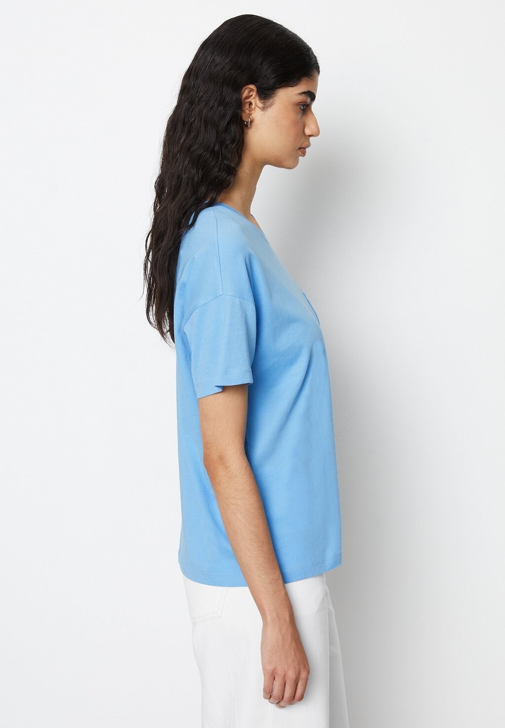 

Базовая футболка ROUNDNECK CHESTPOCK Marc O'Polo DENIM, светло-голубой
