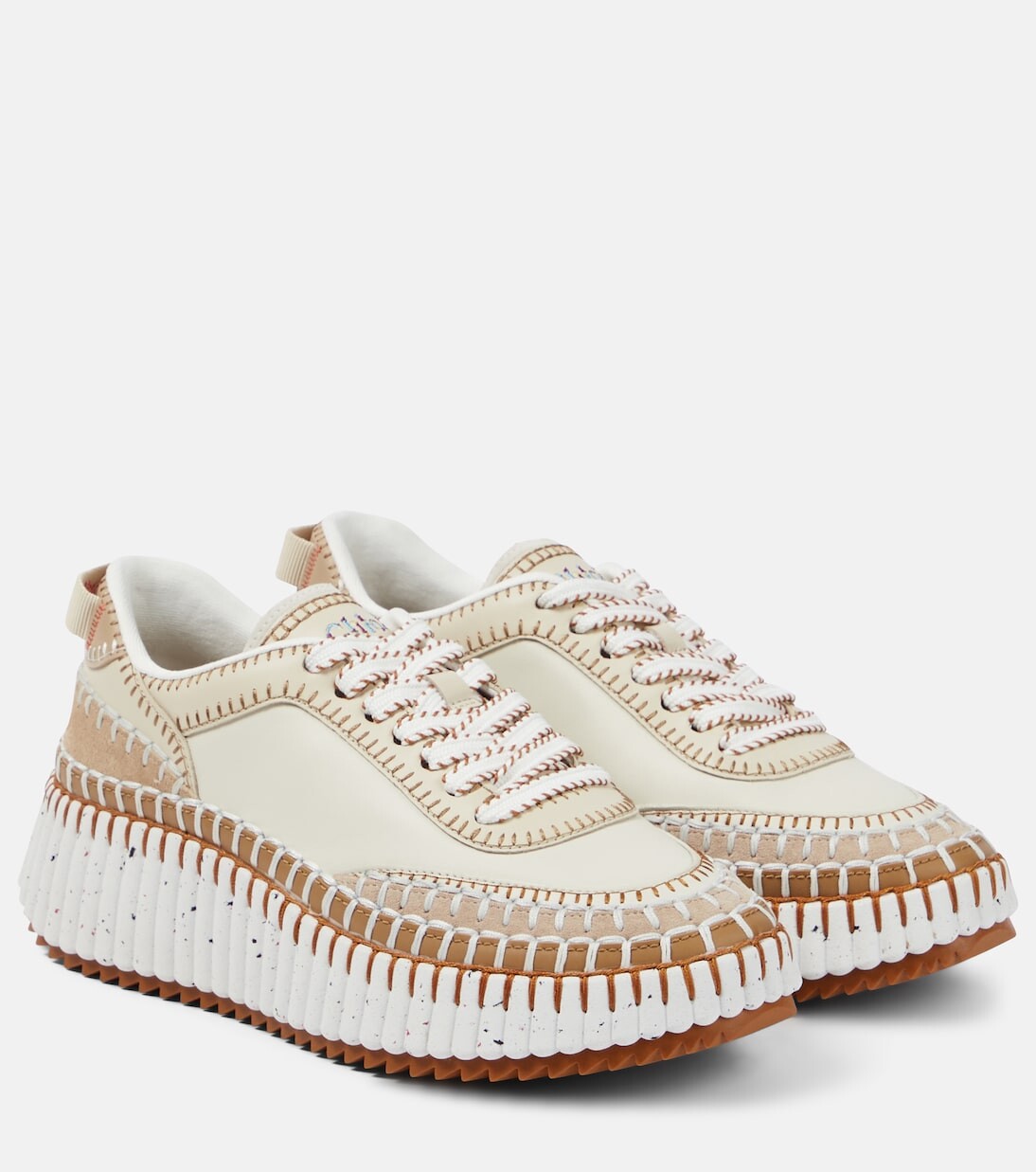 

Кожаные кроссовки nama Chloé, бежевый