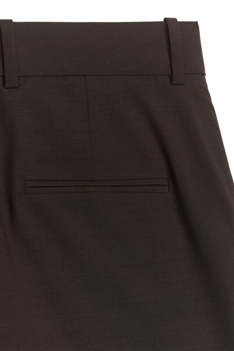 

Широкие брюки из смесовой шерсти H&M, коричневый