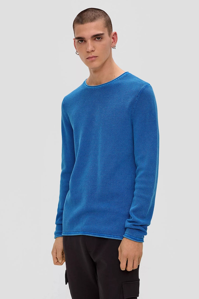 Рельефный свитер Q/S By S Oliver, синий лонгслив q s by s oliver размер xxl черный