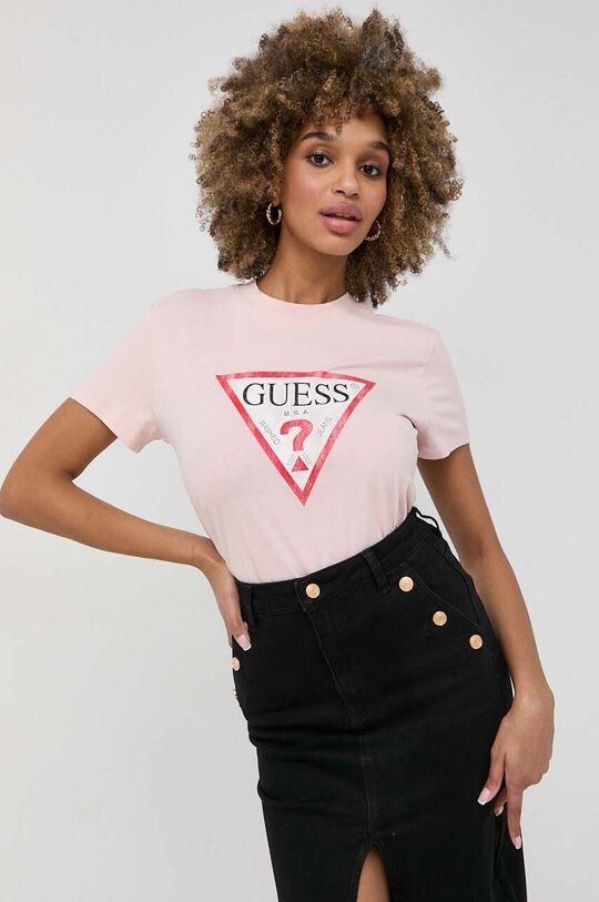 

Футболка из хлопка Guess, розовый