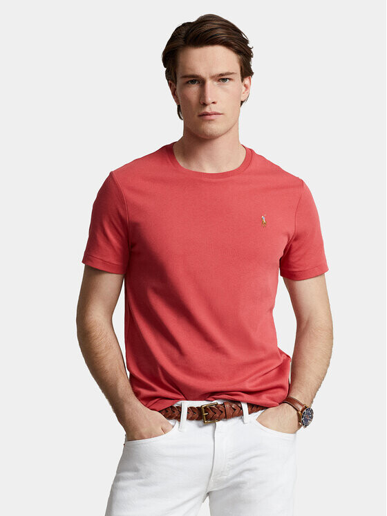 

Футболка узкого кроя по индивидуальному заказу Polo Ralph Lauren, красный