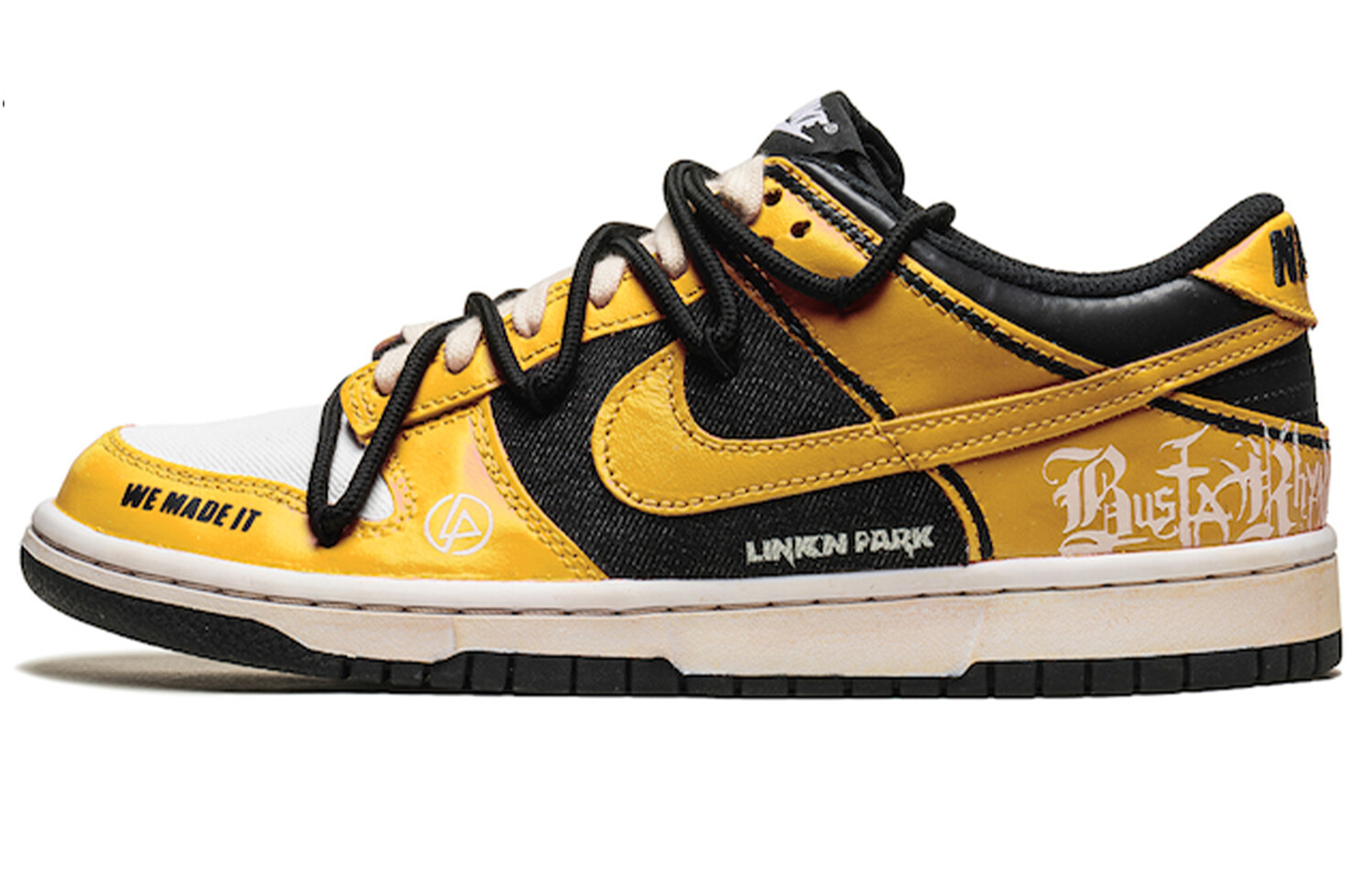 

Кроссовки Nike Dunk Skateboarding Shoes Unisex Low-top Black, золотой, Желтый, Кроссовки Nike Dunk Skateboarding Shoes Unisex Low-top Black, золотой