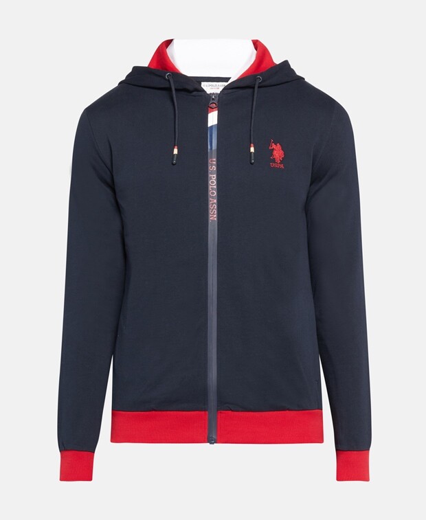 

Толстовка с капюшоном U.S. Polo Assn., темно-синий