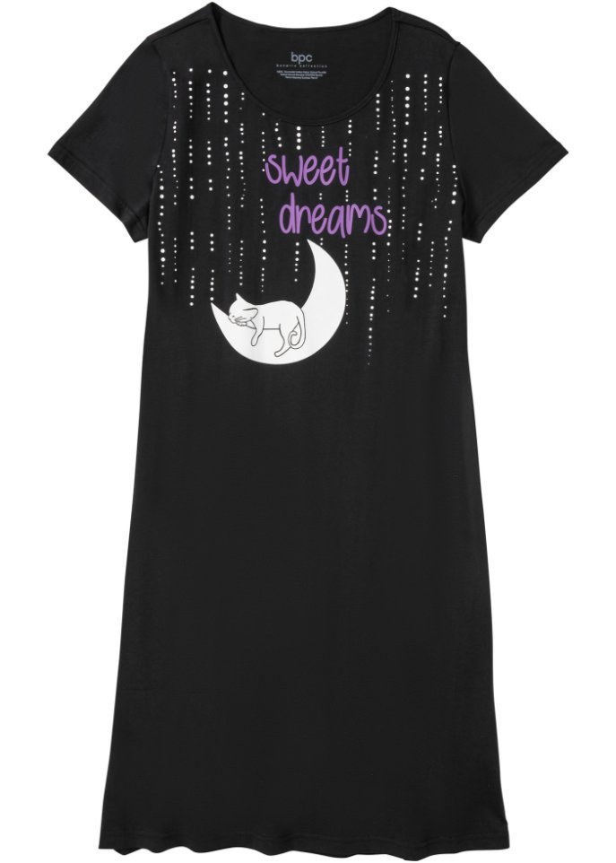 цена Ночная рубашка Bpc Bonprix Collection, черный