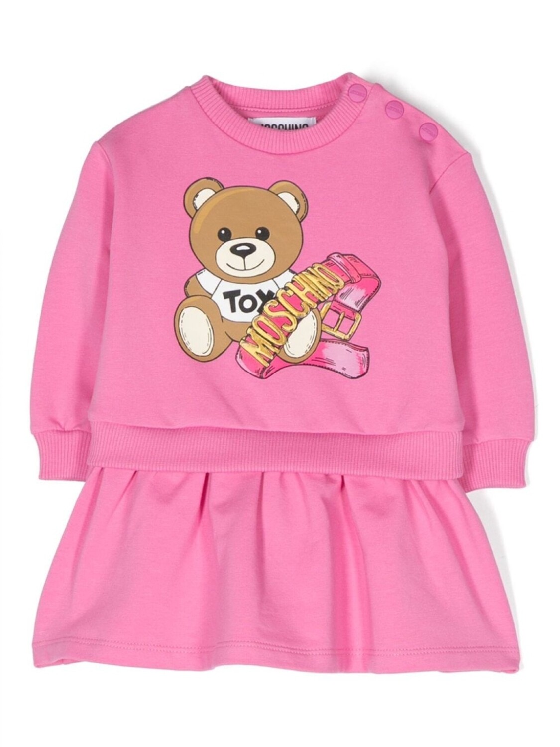 

Moschino Kids платье с принтом, розовый