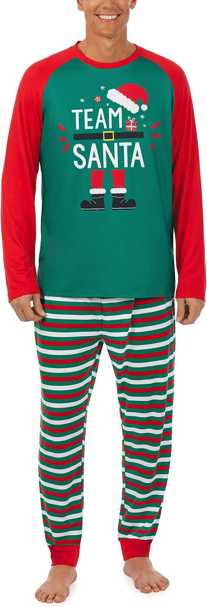 Длинный пижамный комплект Elf Pajamarama, цвет Holiday Stripe