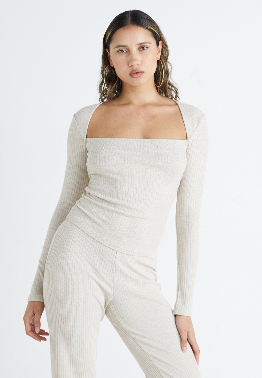 

Свитер Soft Square Gina Tricot, цвет beige melange
