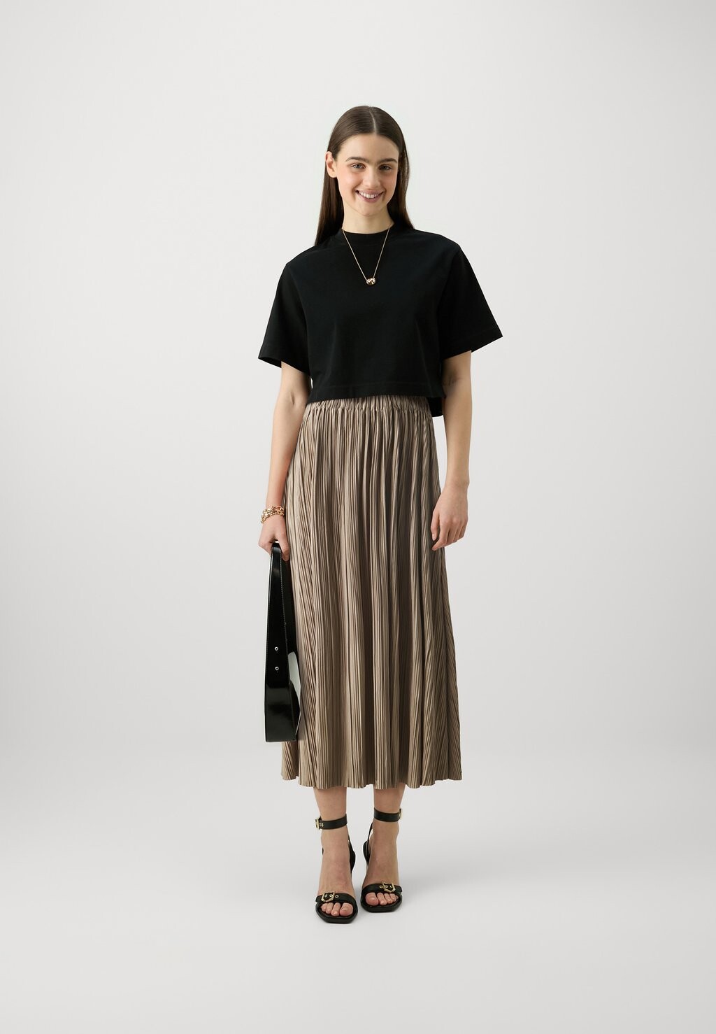 

Плиссированная юбка UMA SKIRT Samsøe Samsøe, серый
