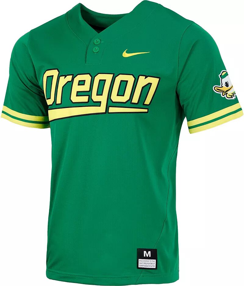 Мужская зеленая бейсбольная майка Nike Oregon Ducks Dri-FIT Replica