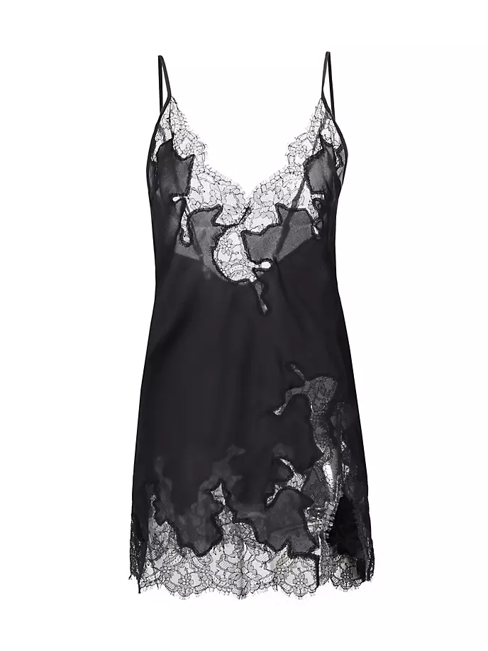 Мини-платье Giselle с кружевной комбинацией Kiki De Montparnasse, черный